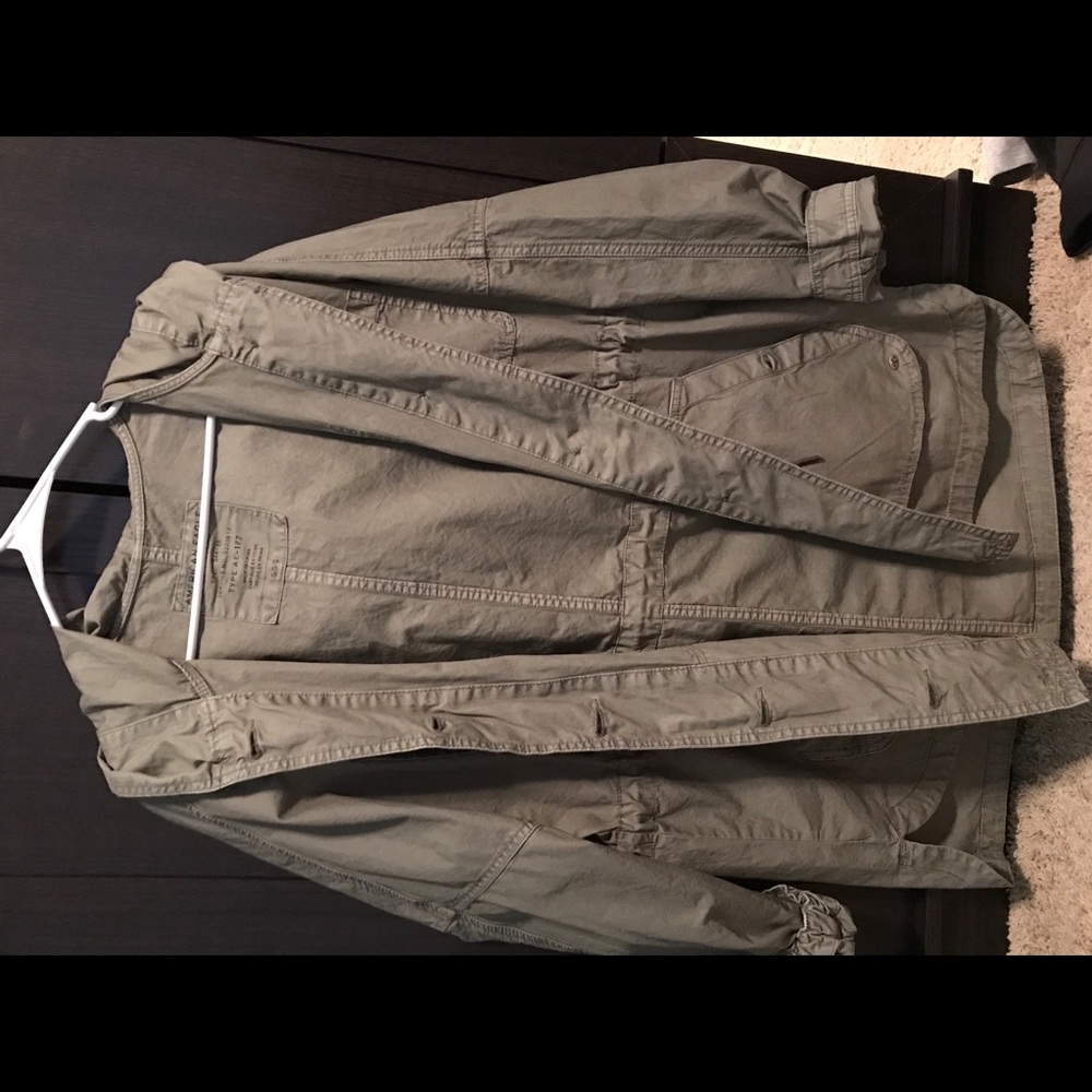 american eagle military green jacket